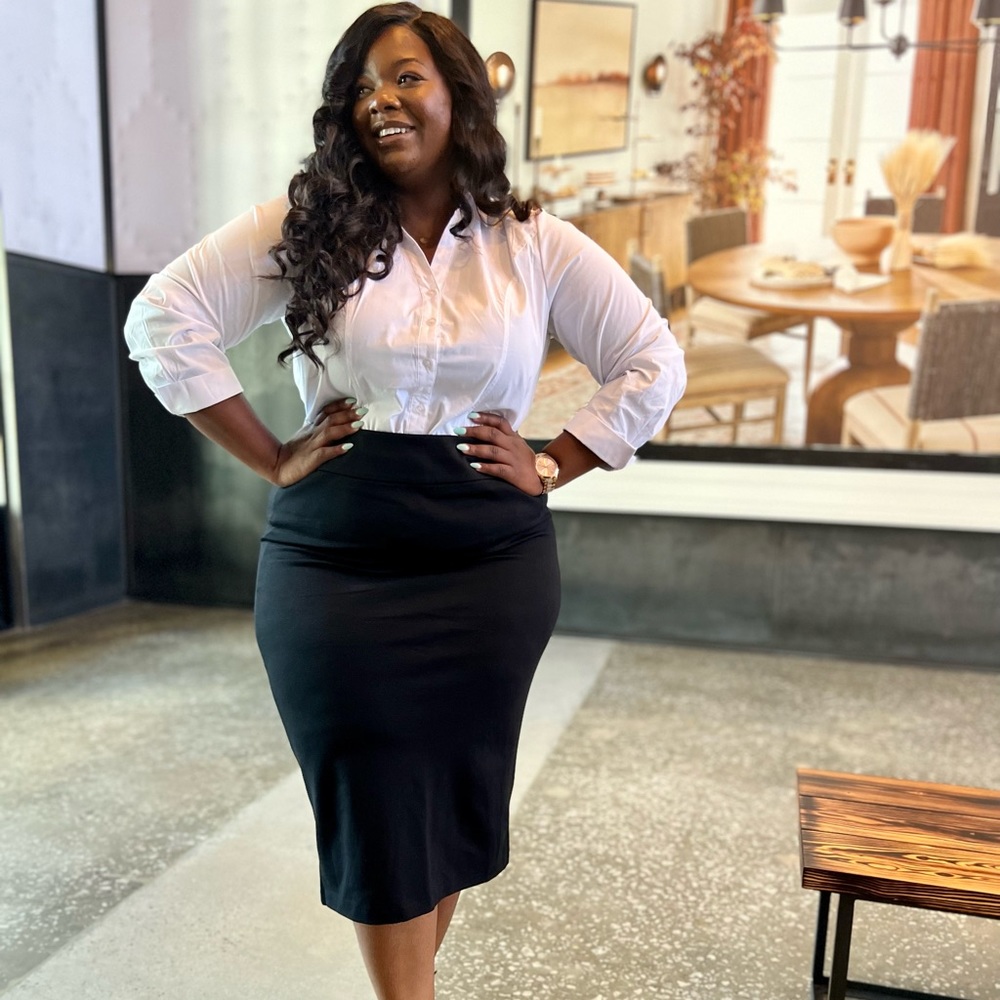Elegant Black Pencil Skirt